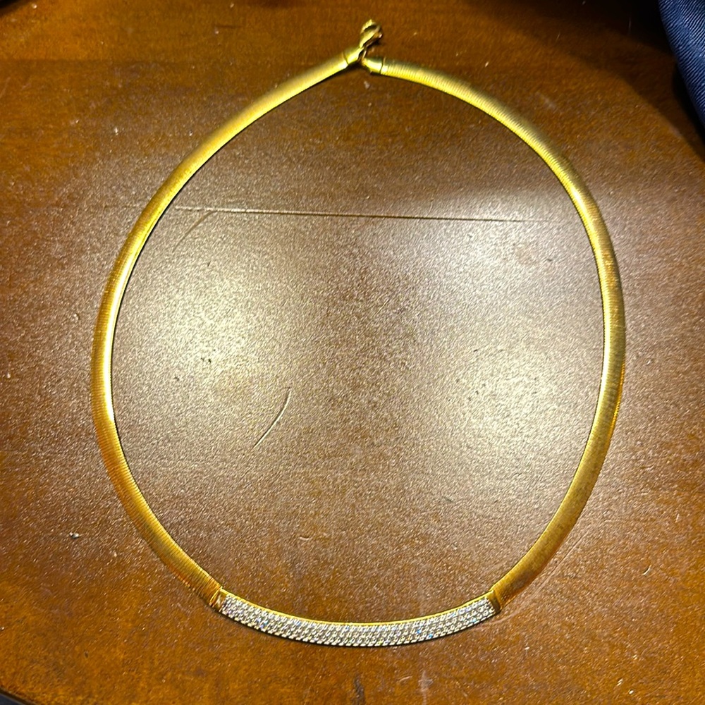 Beautiful 18” 925 Italian necklace with cz stones